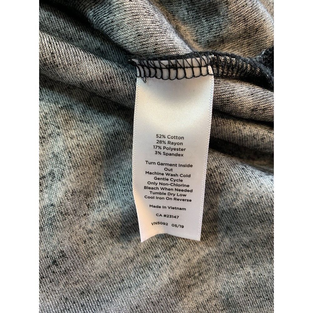 Talbots Top Women's Petites Small SP Soft Cozy  Black Stripe V Neck Velour Hygge - Picture 7 of 14